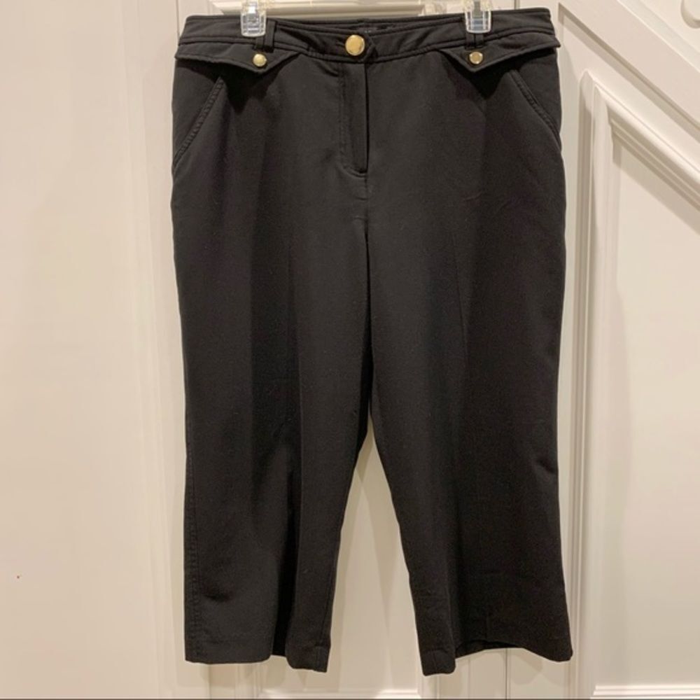 Larry Levine Black Stretch Capris‎ 16